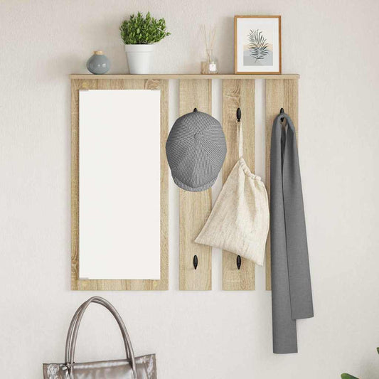 Porte-manteau mural avec étagère Chêne sonoma 84 x 10 x 80 cm