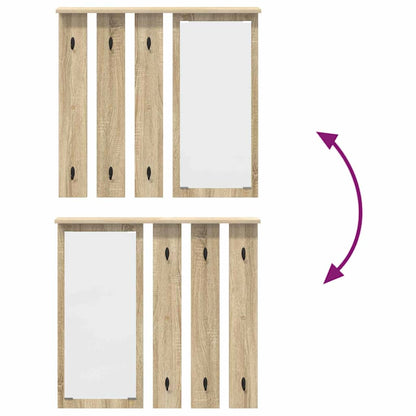 Porte-manteau mural avec étagère Chêne sonoma 84 x 10 x 80 cm