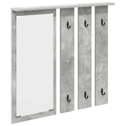 Porte-manteau mural avec étagère Gris béton 84 x 10 x 80 cm