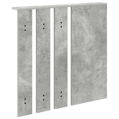 Porte-manteau mural avec étagère Gris béton 84 x 10 x 80 cm