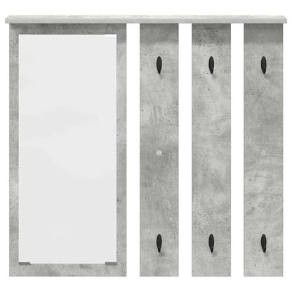 Porte-manteau mural avec étagère Gris béton 84 x 10 x 80 cm