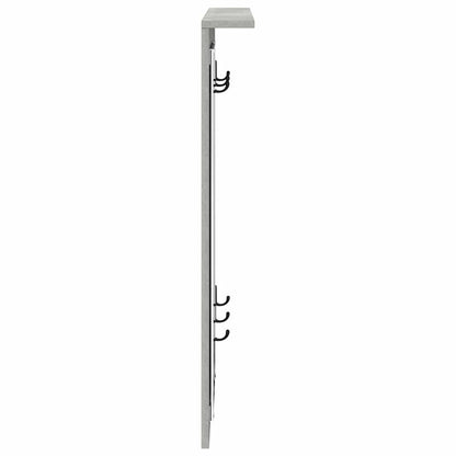 Porte-manteau mural avec étagère Gris béton 84 x 10 x 80 cm
