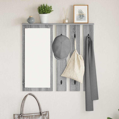 Porte-manteau mural avec étagère Sonoma gris 84 x 10 x 80 cm
