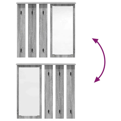 Porte-manteau mural avec étagère Sonoma gris 84 x 10 x 80 cm