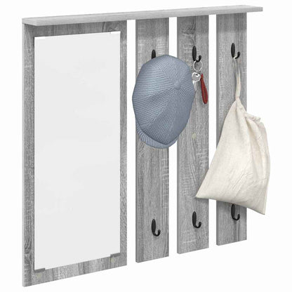 Porte-manteau mural avec étagère Sonoma gris 84 x 10 x 80 cm