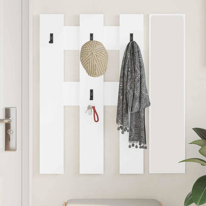 Porte-manteau mural Blanc 65 x 3 x 100 cm Bois d'ingénierie