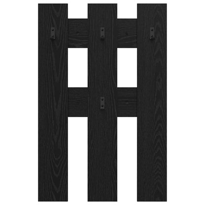 Porte-manteau mural Montage mural Chêne noir 65 x 3 x 100 cm