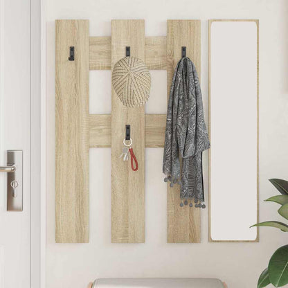 Porte-manteau mural Montage mural Chêne sonoma 65 x 3 x 100 cm