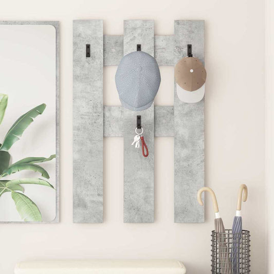 Porte-manteau mural Montage mural Gris béton 65 x 3 x 100 cm