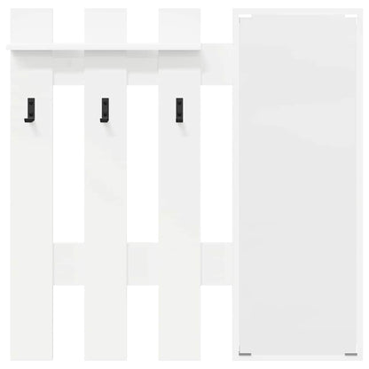 Porte-manteau mural Blanc 100 x 10 x 100 cm Bois d'ingénierie