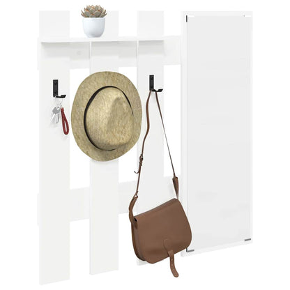 Porte-manteau mural Blanc 100 x 10 x 100 cm Bois d'ingénierie
