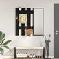 Porte-manteau mural Montage mural Chêne Noir 100 x 10 x 100 cm