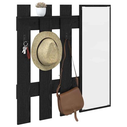 Porte-manteau mural Montage mural Chêne Noir 100 x 10 x 100 cm