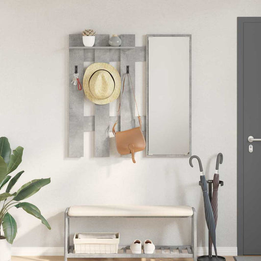Porte-manteau mural Montage mural Gris Béton 100 x 10 x 100 cm