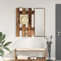 Porte-manteau mural Montage mural Bois ancien 100 x 10 x 100 cm