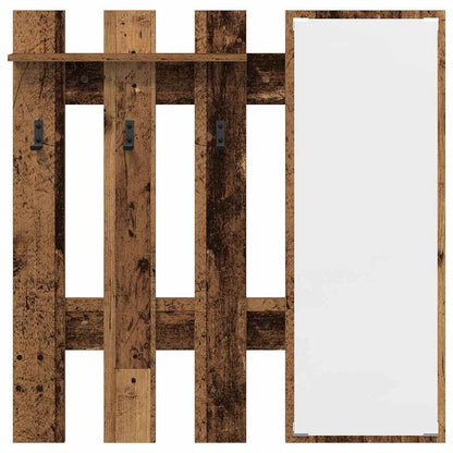 Porte-manteau mural Montage mural Bois ancien 100 x 10 x 100 cm