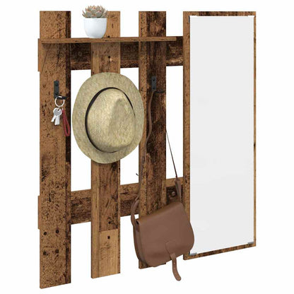 Porte-manteau mural Montage mural Bois ancien 100 x 10 x 100 cm