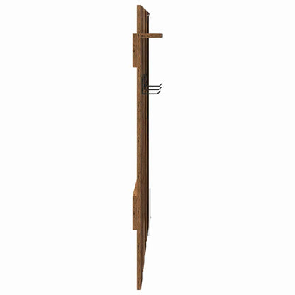 Porte-manteau mural Montage mural Bois ancien 100 x 10 x 100 cm