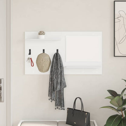 Porte-manteau mural Blanc 90 x 10 x 50 cm Bois d'ingénierie