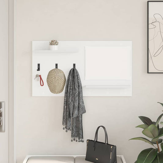 Porte-manteau mural Blanc 90 x 10 x 50 cm Bois d'ingénierie