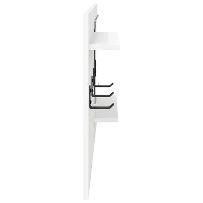 Porte-manteau mural Blanc 90 x 10 x 50 cm Bois d'ingénierie