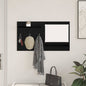 Porte-manteau mural avec étagère Chêne noir 90 x 10 x 50 cm