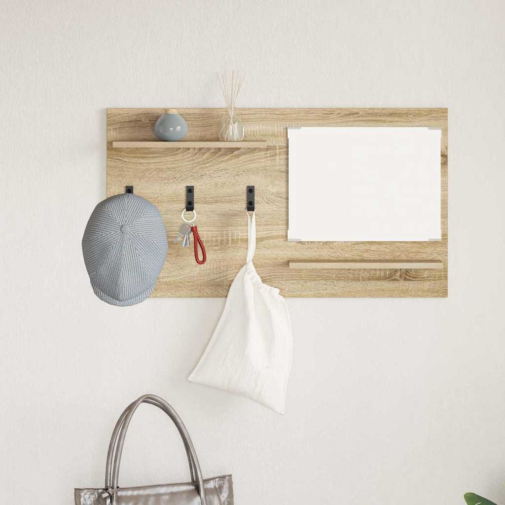 Porte-manteau mural avec étagère Chêne sonoma 90 x 10 x 50 cm