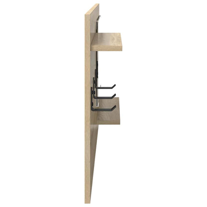 Porte-manteau mural avec étagère Chêne sonoma 90 x 10 x 50 cm