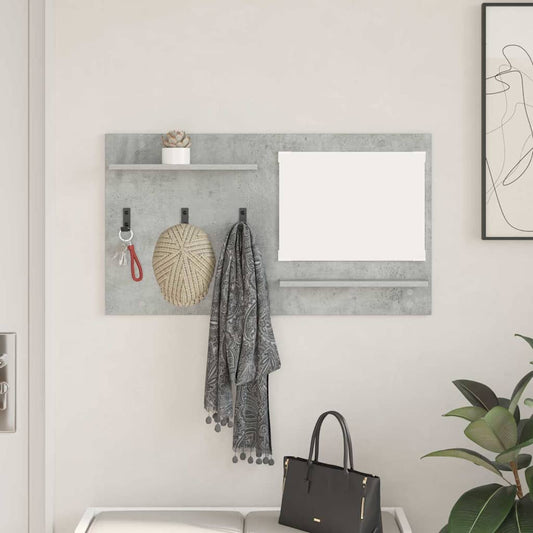 Porte-manteau mural avec étagère Gris béton 90 x 10 x 50 cm