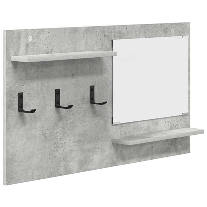 Porte-manteau mural avec étagère Gris béton 90 x 10 x 50 cm