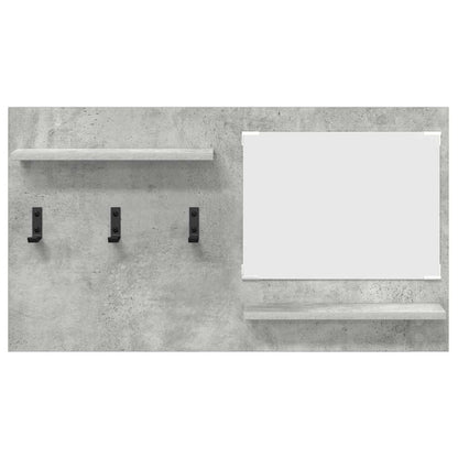 Porte-manteau mural avec étagère Gris béton 90 x 10 x 50 cm