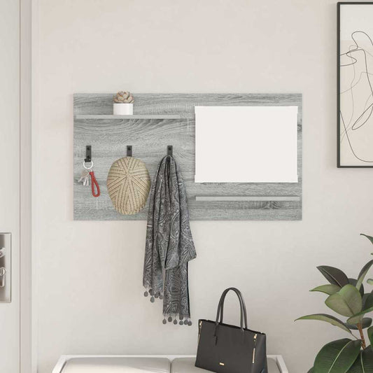 Porte-manteau mural avec étagère Sonoma gris 90 x 10 x 50 cm