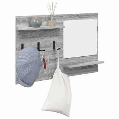 Porte-manteau mural avec étagère Sonoma gris 90 x 10 x 50 cm