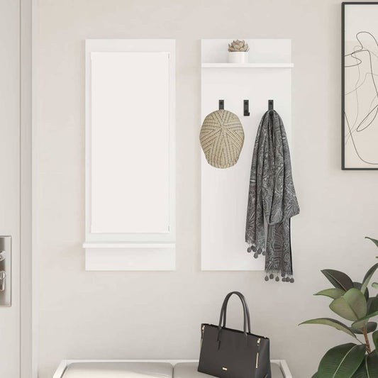 Porte-manteau mural Blanc 70 x 10 x 90 cm Bois d'ingénierie