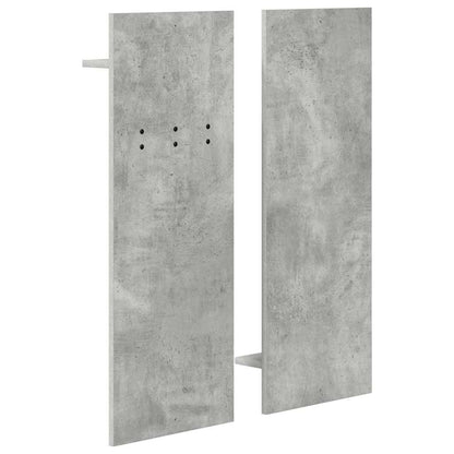 Porte-manteau mural avec étagère Gris béton 70 x 10 x 90 cm