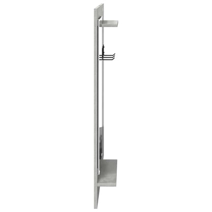 Porte-manteau mural avec étagère Gris béton 70 x 10 x 90 cm