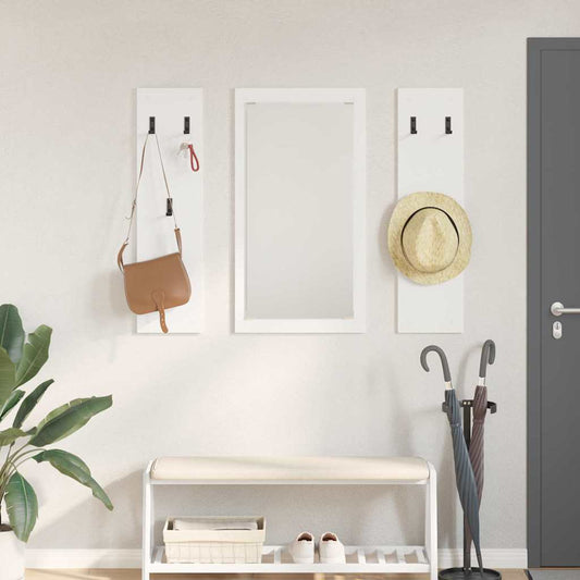 Porte-manteau mural Blanc 96 x 1,5 x 90 cm Bois d'ingénierie