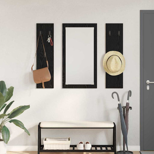 Porte-manteau mural Montage mural Chêne noir 96 x 1,5 x 90 cm