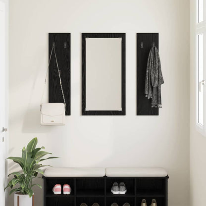 Porte-manteau mural Montage mural Chêne noir 96 x 1,5 x 90 cm