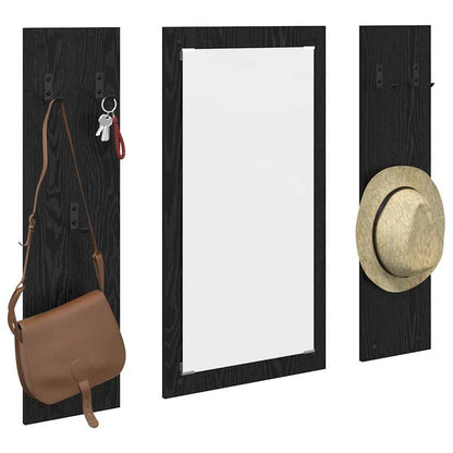 Porte-manteau mural Montage mural Chêne noir 96 x 1,5 x 90 cm
