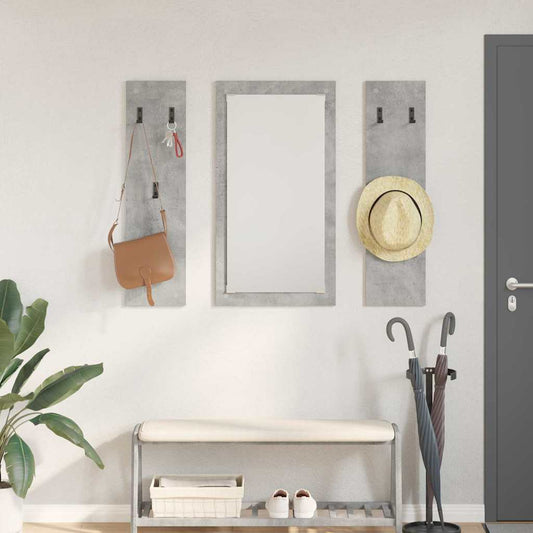 Porte-manteau mural Montage mural Gris béton 96 x 1,5 x 90 cm