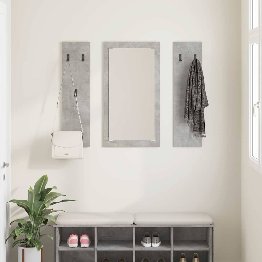 Porte-manteau mural Montage mural Gris béton 96 x 1,5 x 90 cm