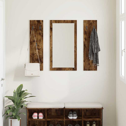 Porte-manteau mural Montage mural Chêne fumé 96 x 1,5 x 90 cm
