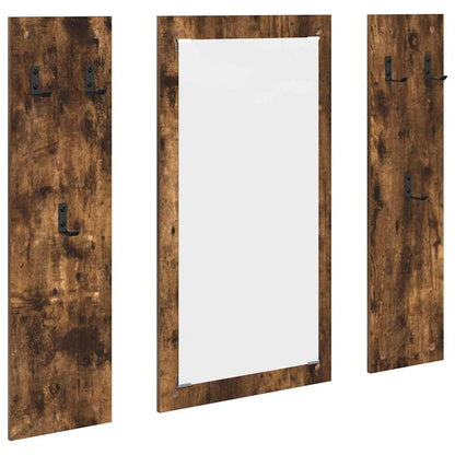 Porte-manteau mural Montage mural Chêne fumé 96 x 1,5 x 90 cm