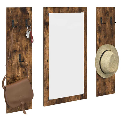 Porte-manteau mural Montage mural Chêne fumé 96 x 1,5 x 90 cm