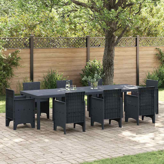Table de Jardin Anthracite 300 x 100 x 73 cm polyrotin