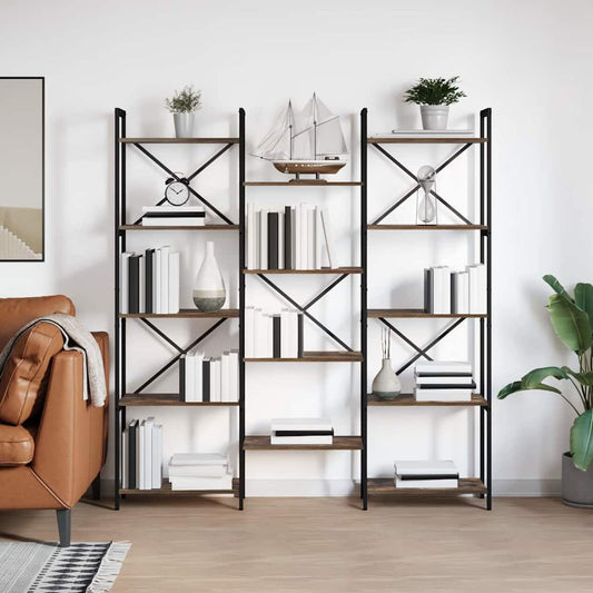 Étagère Chêne fumé 156 x 25 x 167.5 cm Bois d'ingénierie