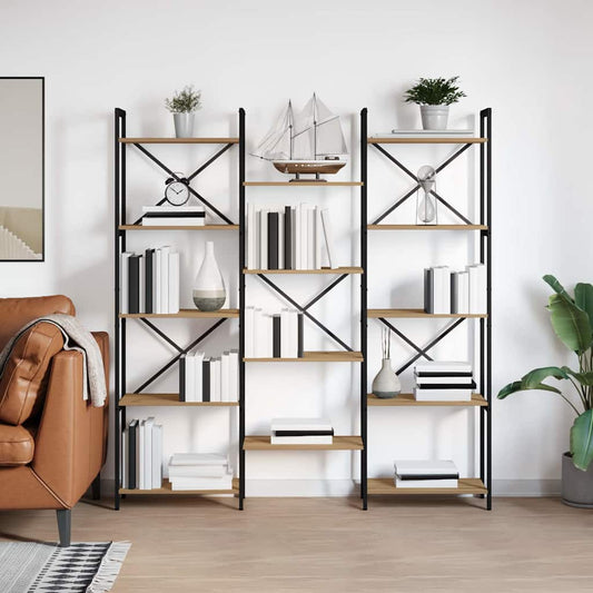 Étagère chêne artisanal 156 x 25 x 167.5 cm Bois d'ingénierie