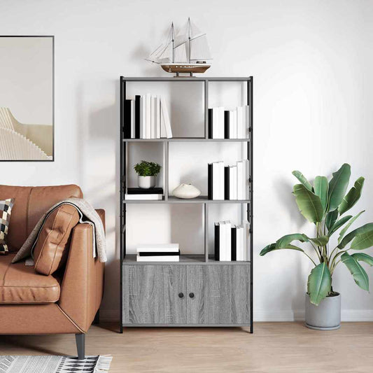 Étagère Sonoma gris 80 x 30 x 155.5 cm Bois d'ingénierie