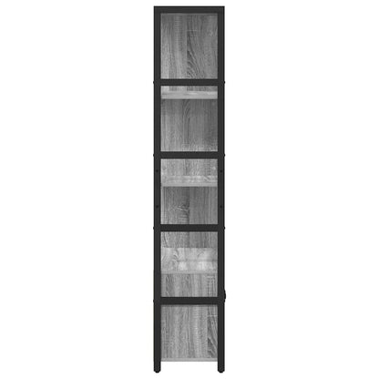 Étagère Sonoma gris 80 x 30 x 155.5 cm Bois d'ingénierie